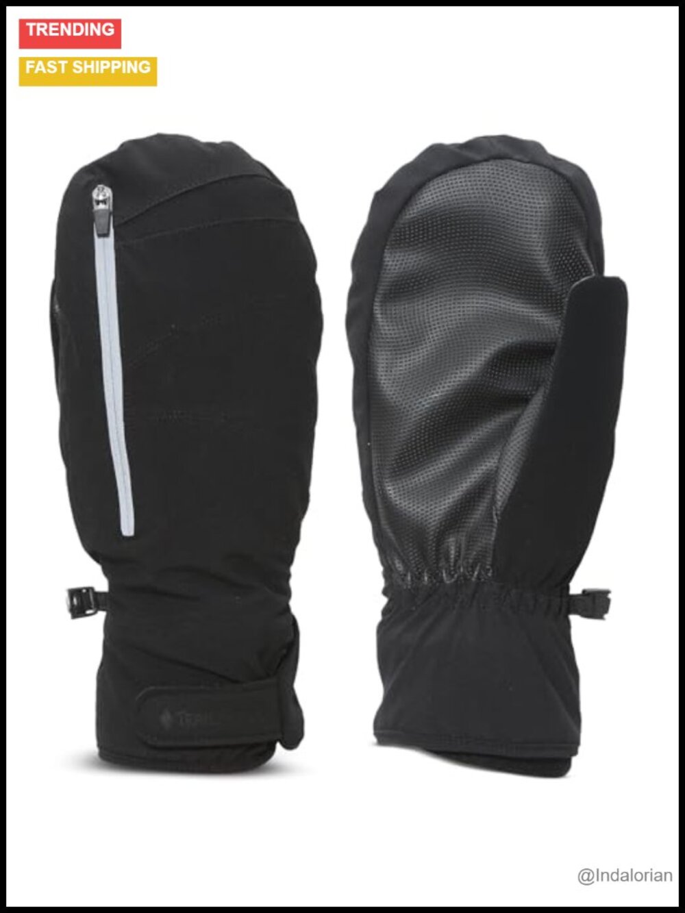 Thermal Convertible Zip Mittens Men's Running Snow